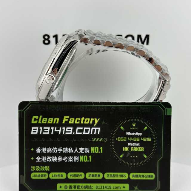 VS廠勞力士日誌型系列m126334-0028薄荷綠珠帶