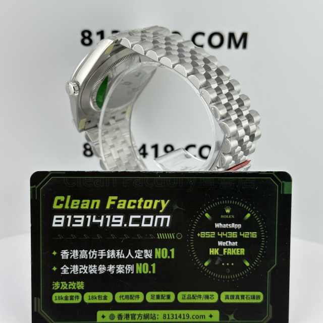 VS廠勞力士日誌型系列m126334-0028薄荷綠珠帶