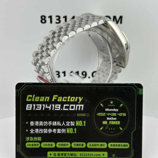 VS廠勞力士日誌型系列m126334-0028薄荷綠珠帶