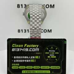 VS廠勞力士日誌型系列m126334-0028薄荷綠珠帶