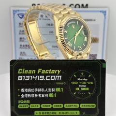 高端訂製勞力士DayDate系列m228238-0069煙熏綠配重183克