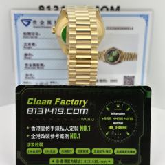 高端訂製勞力士DayDate系列m228238-0069煙熏綠配重183克