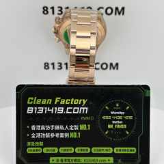 高仿勞力士地通拿m116505-0011玫瑰金羅馬面足重227克