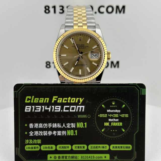 ARF廠勞力士日誌型m126233-0015間金香檳金盤
