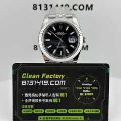 CLEAN PLUS廠勞力士日誌m126334-0018黑色五銖鏈