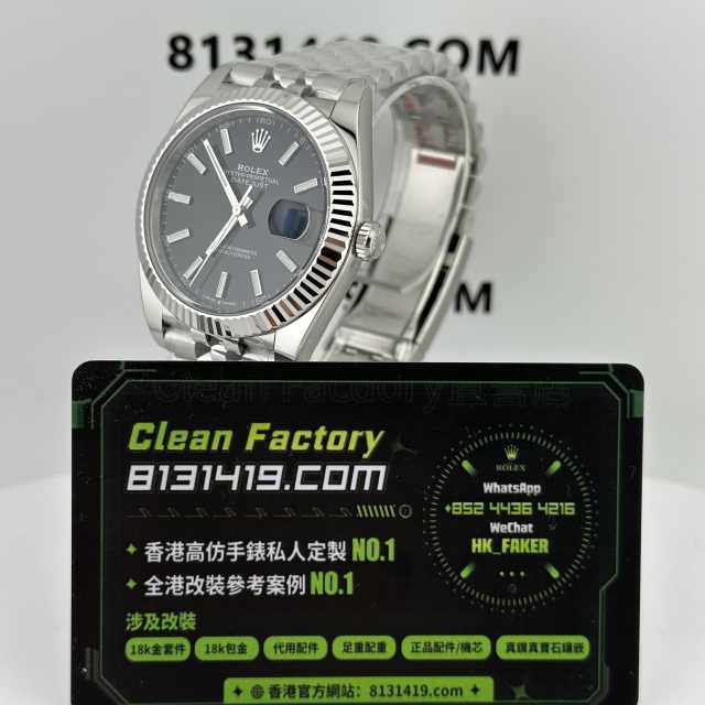 CLEAN PLUS廠勞力士日誌m126334-0018黑色五銖鏈