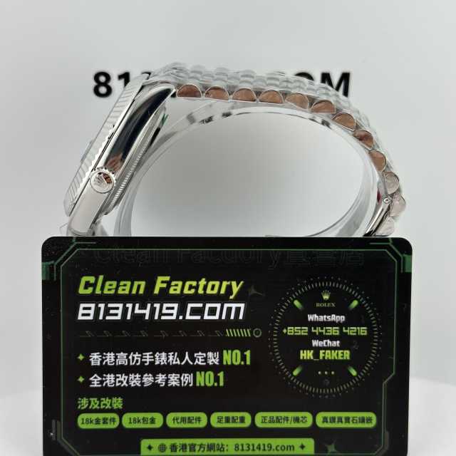 CLEAN PLUS廠勞力士日誌m126334-0018黑色五銖鏈