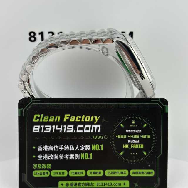 CLEAN PLUS廠勞力士日誌m126334-0018黑色五銖鏈