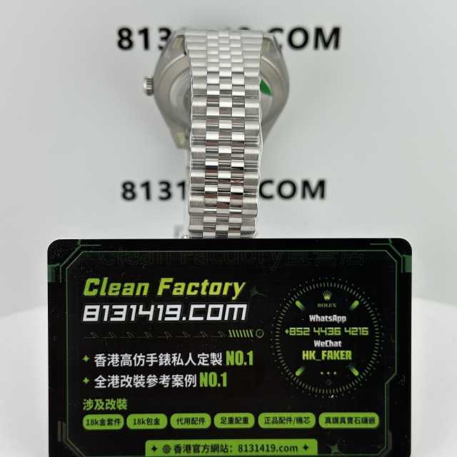 CLEAN PLUS廠勞力士日誌m126334-0018黑色五銖鏈