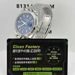 CLEAN PLUS廠勞力士日誌m126334-0002藍色五銖鏈