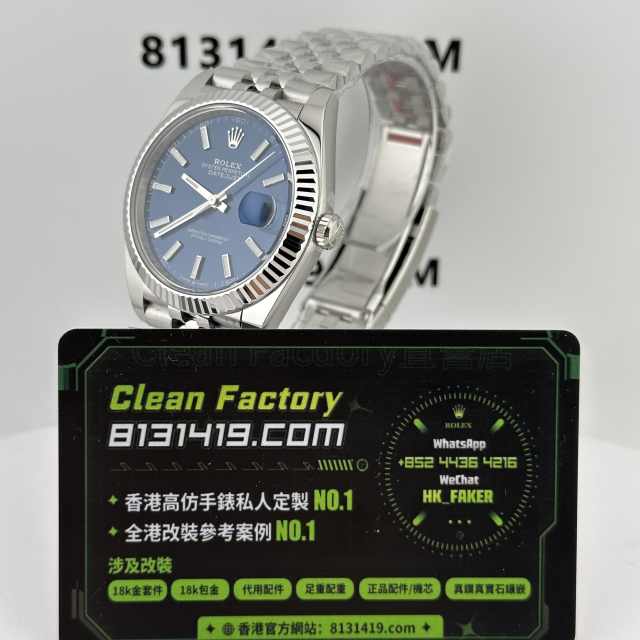 CLEAN PLUS廠勞力士日誌m126334-0002藍色五銖鏈