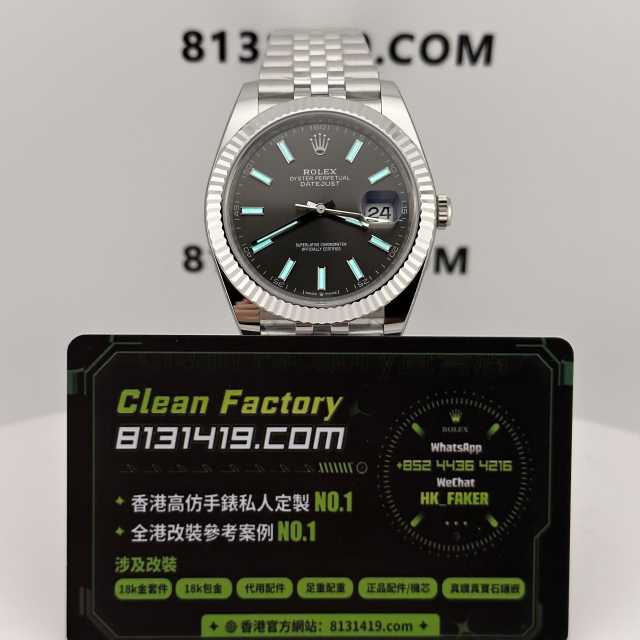 CLEAN PLUS廠勞力士日誌m126334-0014灰色五銖鏈