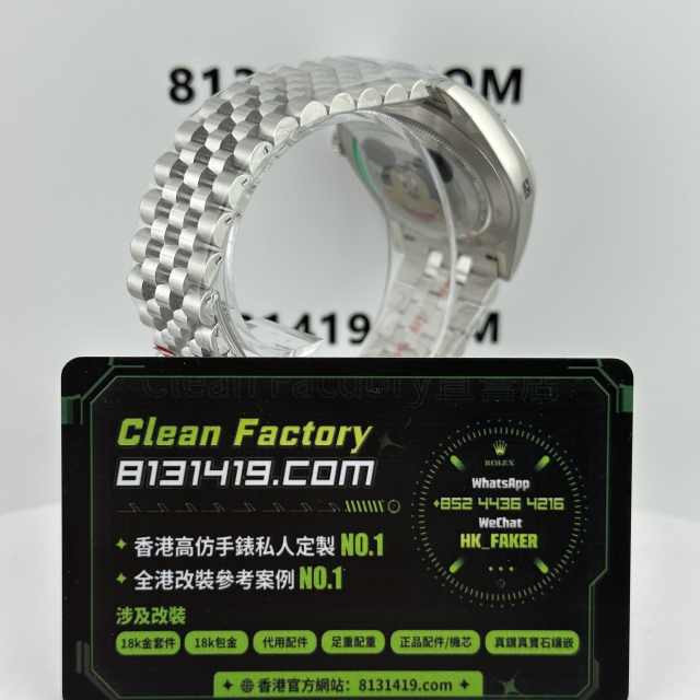 CLEAN PLUS廠勞力士日誌m126334-0014灰色五銖鏈