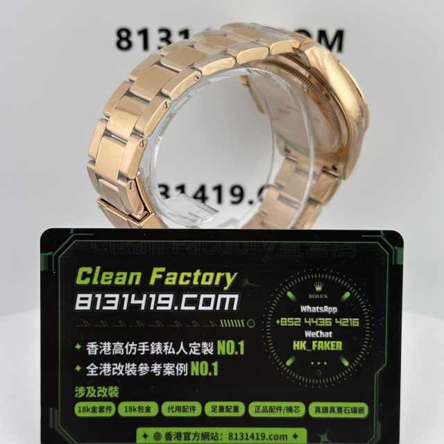 私人訂製高仿地通拿m126505-0001玫瑰金足重222克