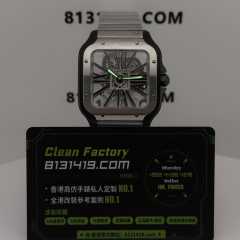 ML廠Cartier山度士系列鏤空版WHAS0027鋼黑