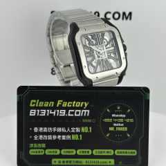 ML廠Cartier山度士系列鏤空版WHAS0027鋼黑