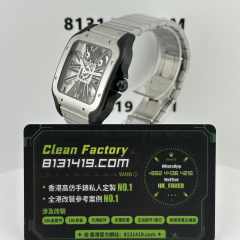 ML廠Cartier山度士系列鏤空版WHAS0027鋼黑