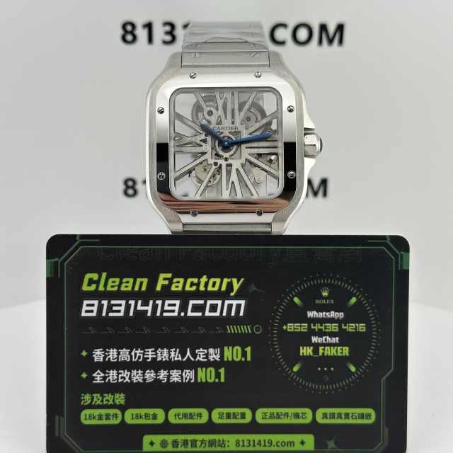 ML廠Cartier山度士系列鏤空版WHAS0015精鋼