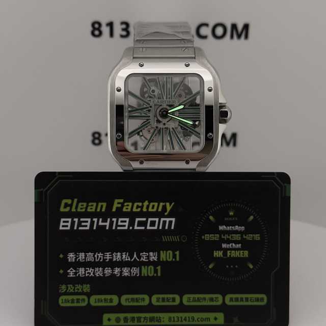 ML廠Cartier山度士系列鏤空版WHAS0028鋼綠