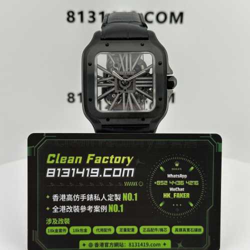 ML廠Cartier山度士系列鏤空版WHAS0009碳黑