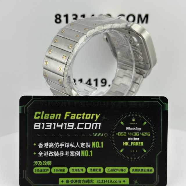 ML廠Cartier山度士系列鏤空版WHAS0012間金