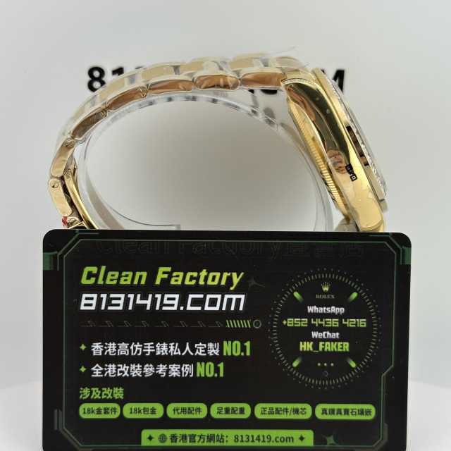私人訂製高仿勞力士地通拿116598TBR金帶老虎地