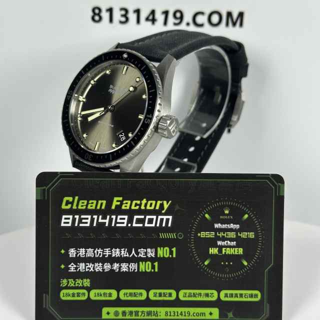 GF廠寶珀Blancpain五十噚系列5000-1110-B52A極光灰極光灰