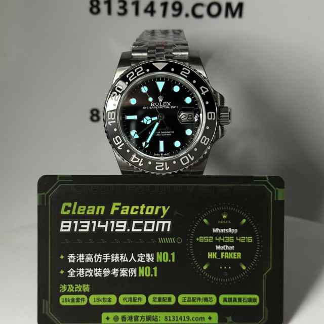 QF廠勞力士GMT系列m126710grnr-0003黑灰圈五銖鏈