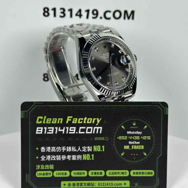 Victory/V廠勞力士日誌m126334-0006灰鑽五銖鏈