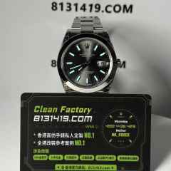 VS廠勞力士日誌型系列m126300-0007灰面光圈板帶