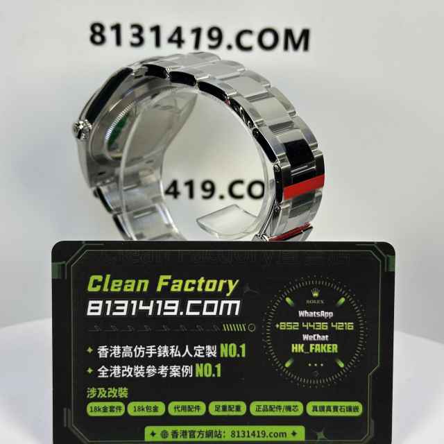 VS廠勞力士日誌型系列m126300-0007灰面光圈板帶