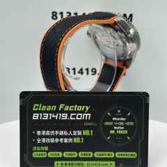 VS廠Omega海馬600系列海洋宇宙四分之一橙膠帶款