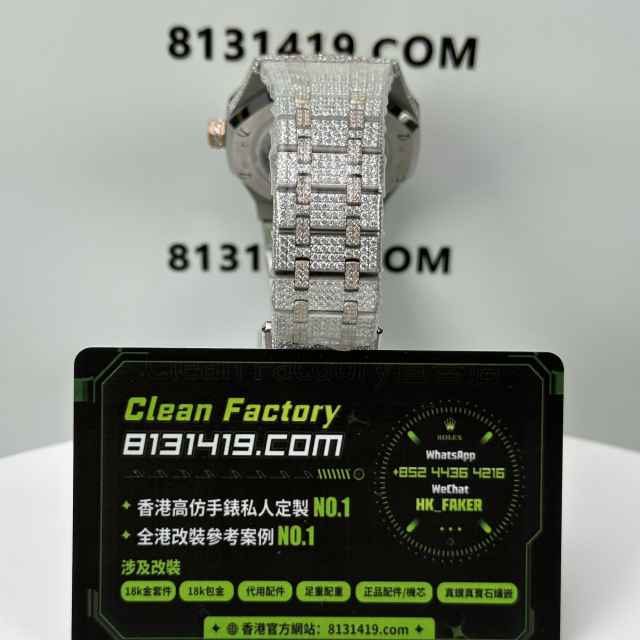 私人訂製高仿AP愛彼皇家橡樹系列15400滿天星鑲鑽粉金