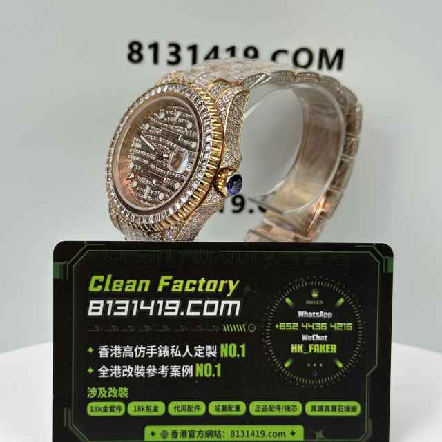高仿勞力士GMT系列116769TBR玫瑰金滿天星訂製款
