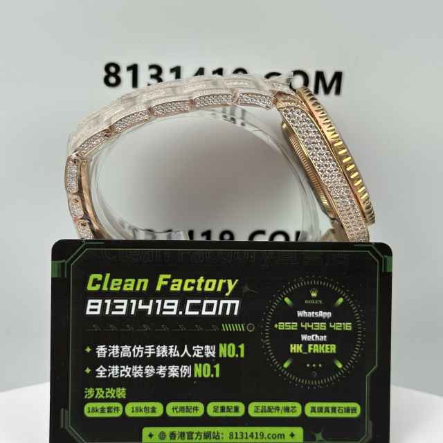 高仿勞力士GMT系列116769TBR玫瑰金滿天星訂製款