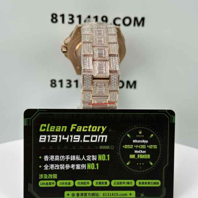 高仿勞力士GMT系列116769TBR玫瑰金滿天星訂製款