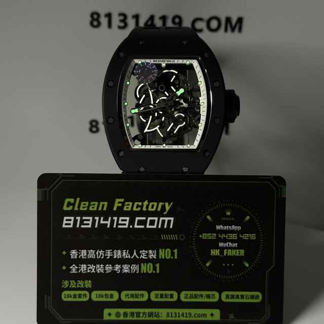 ZF廠RichardMille理查德米爾RM055黑陶瓷白色元素V3版
