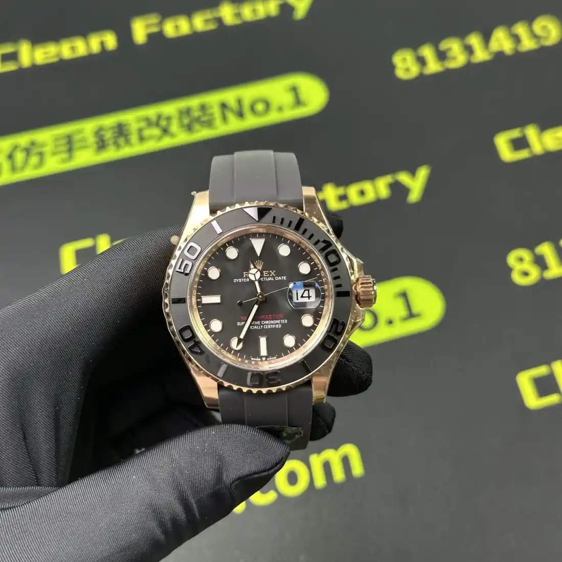 V廠遊艇名仕126655玫瑰金 一體3235機芯實拍 Clean Factory 8131419.COM