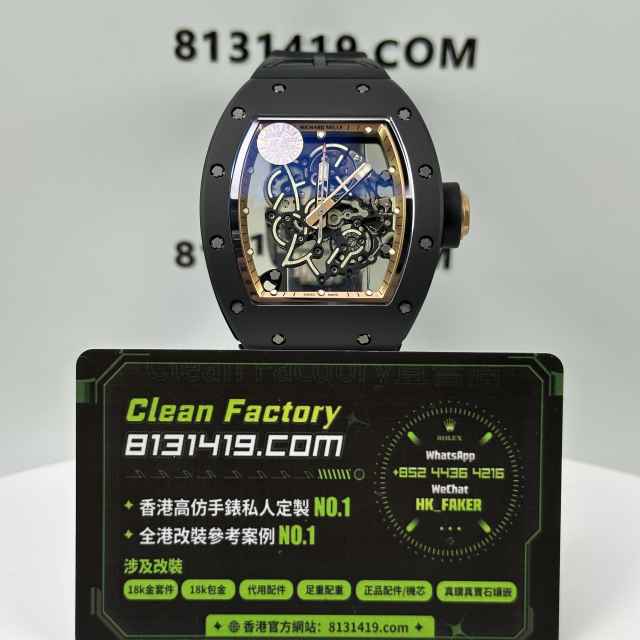 ZF廠RichardMille理查德米爾RM055黑陶瓷金色元素V3版