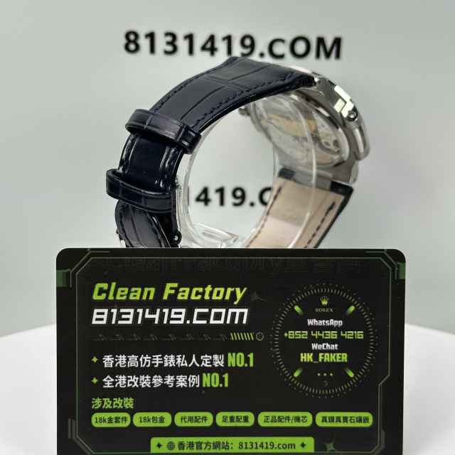 GR廠百達翡麗鸚鵡螺系列5712/1A-001精鋼鑲鑽皮帶