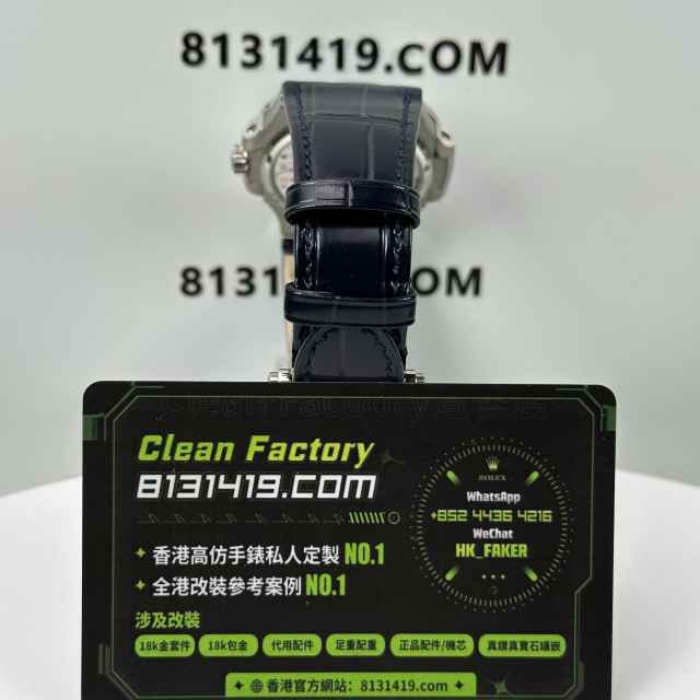 GR廠百達翡麗鸚鵡螺系列5712/1A-001精鋼鑲鑽皮帶
