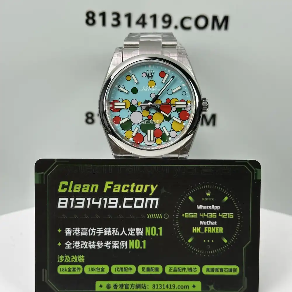 VS廠勞力士Oyster Perpetual 41mm泡泡氣球 m124300-0008正面實拍