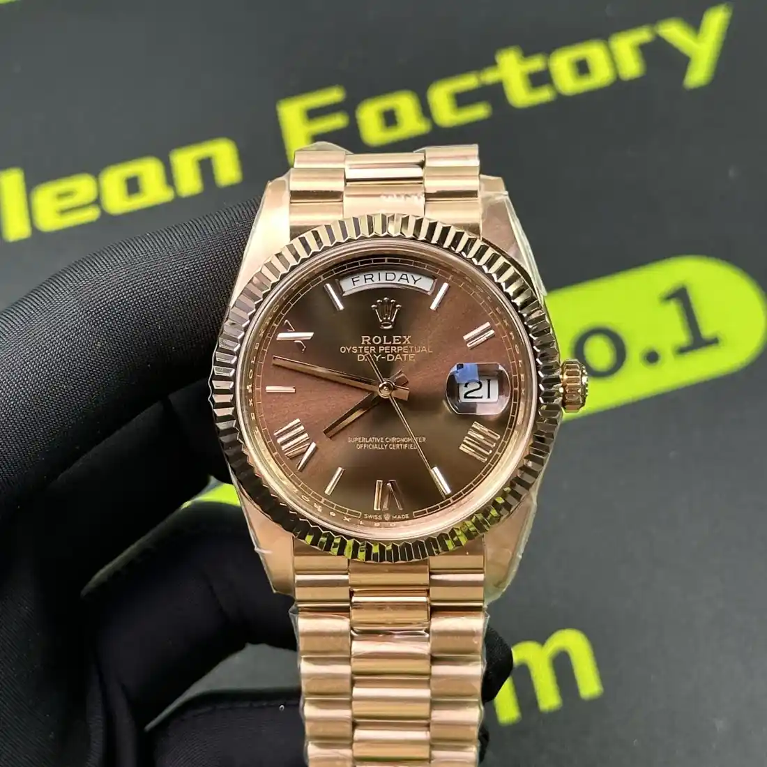 勞力士DayDate m228235羅馬啡足重 一體3255機芯實拍 Clean Factory 8131419.COM
