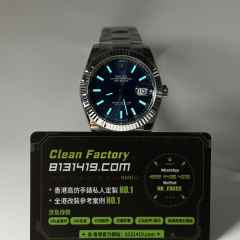CLEAN PLUS廠勞力士日誌型系列m126334-0001藍色三板帶