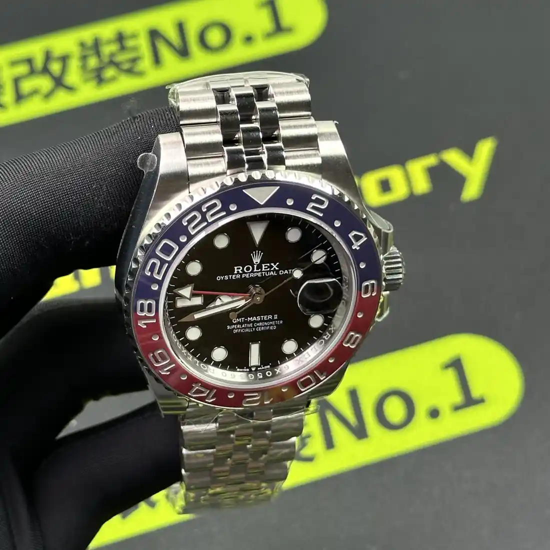 高仿勞力士VS廠可樂圈126710BLRO盤面特寫 GMT針 Clean Factory 8131419.COM