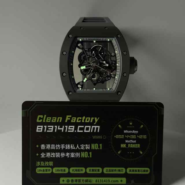 高仿Richard Mille理查德米爾RM055工作室高訂版灰陶瓷