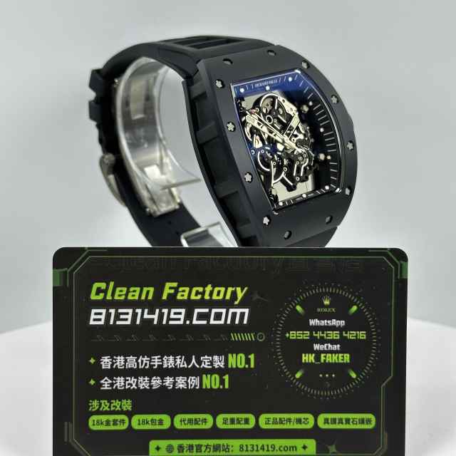 高仿Richard Mille理查德米爾RM055工作室高訂版黑陶瓷