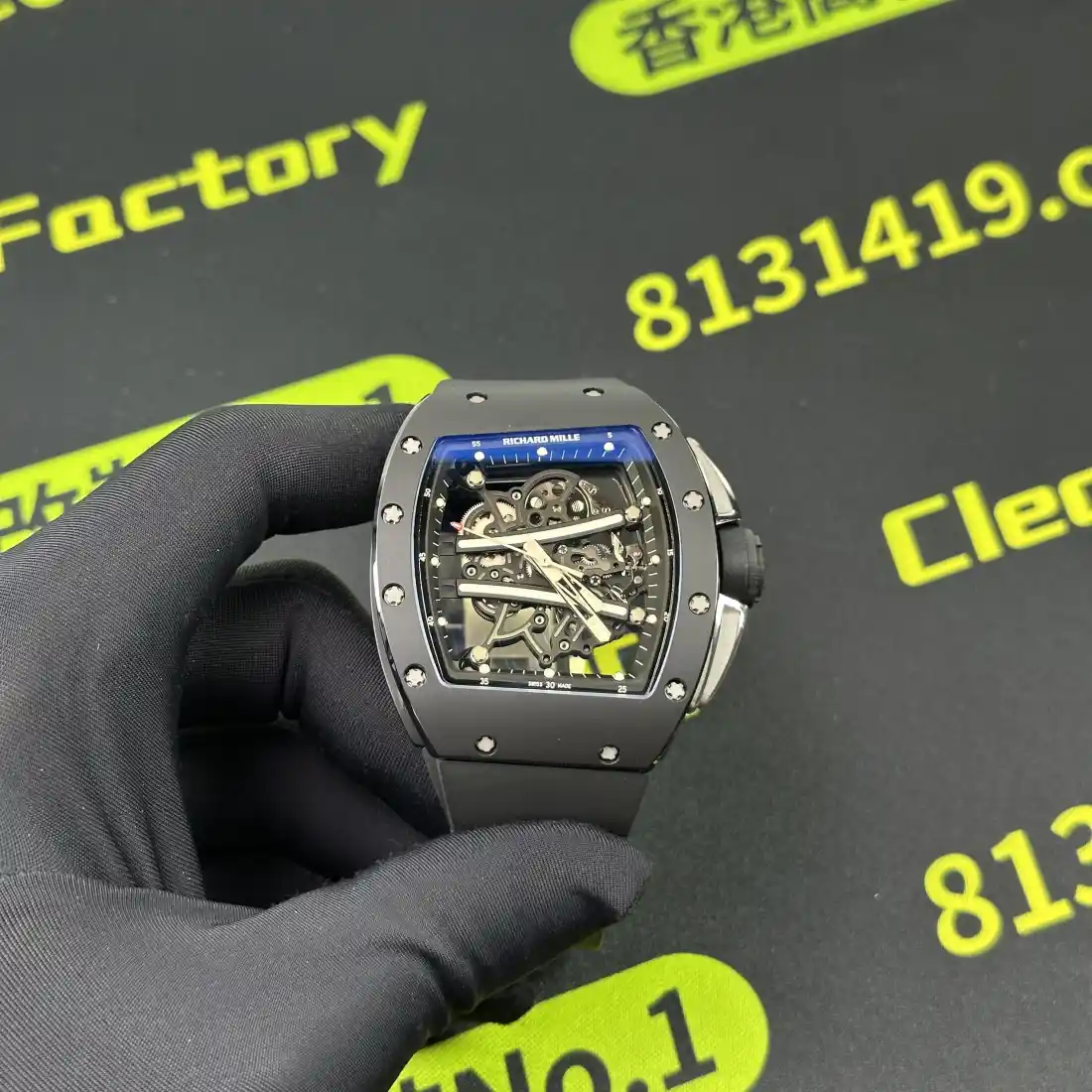 RM061黑陶瓷訂製錶實拍