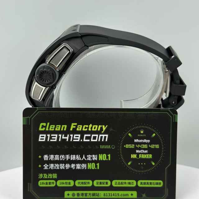 高端訂製高仿Richard Mille理查德米爾RM061黑陶瓷灰跑道