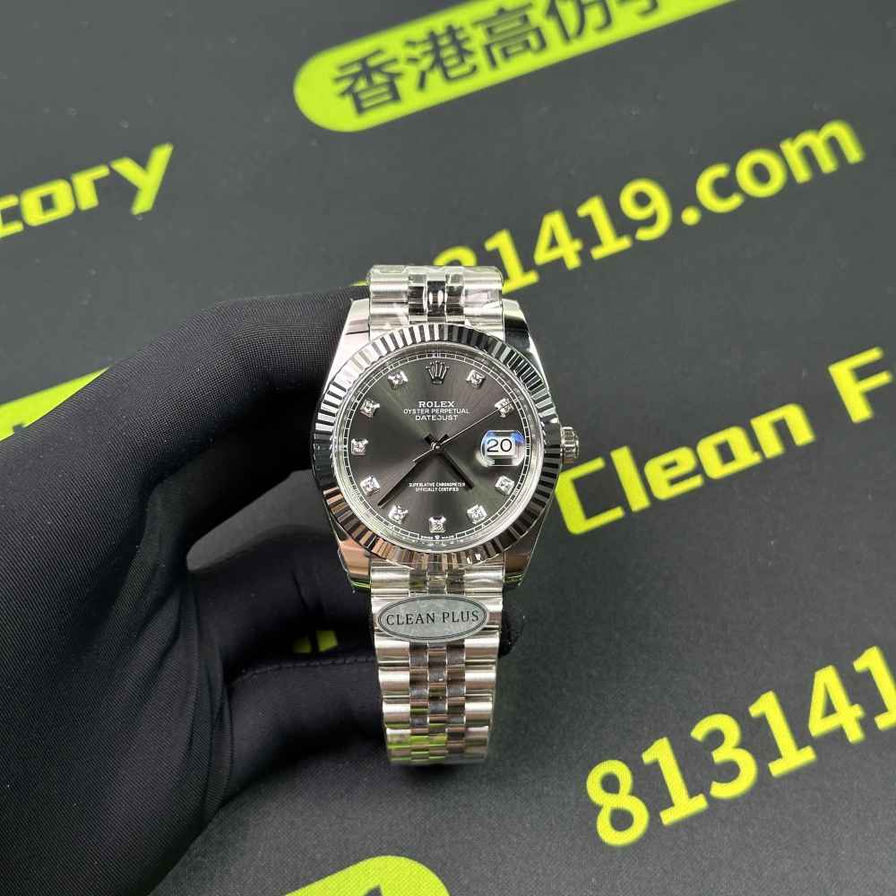 CLEAN PLUS 廠 Dayjust 41 灰鑽 盤面 鑽刻 時標